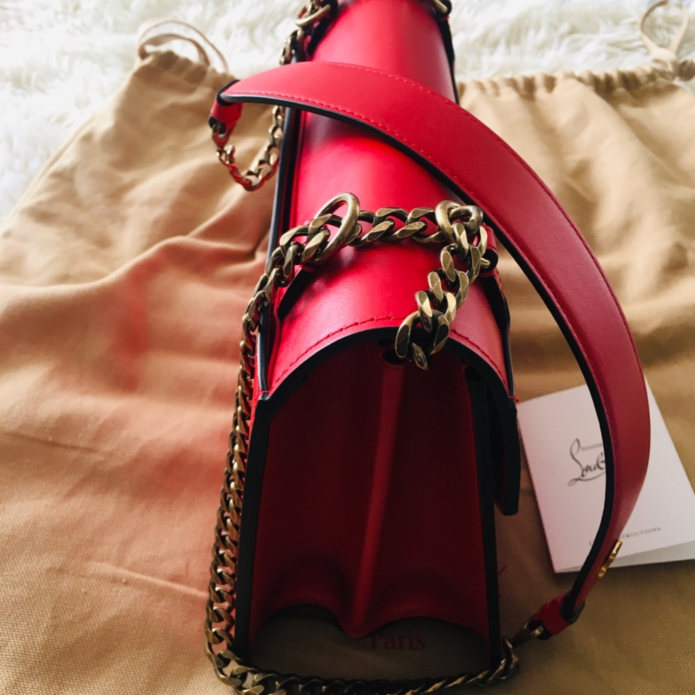 New Authentic CHRISTIAN LOUBOUTIN Large Elisa Calfskin bag - Picture 7 of 13
